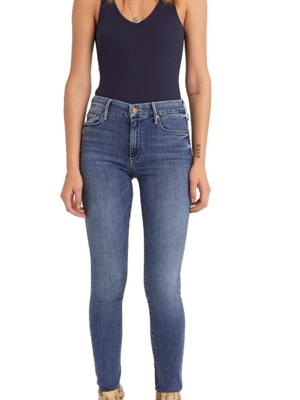 Mother The Looker High-Rise Skinny Jeans in Groovin